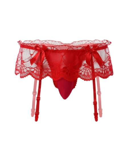 Red lace panties